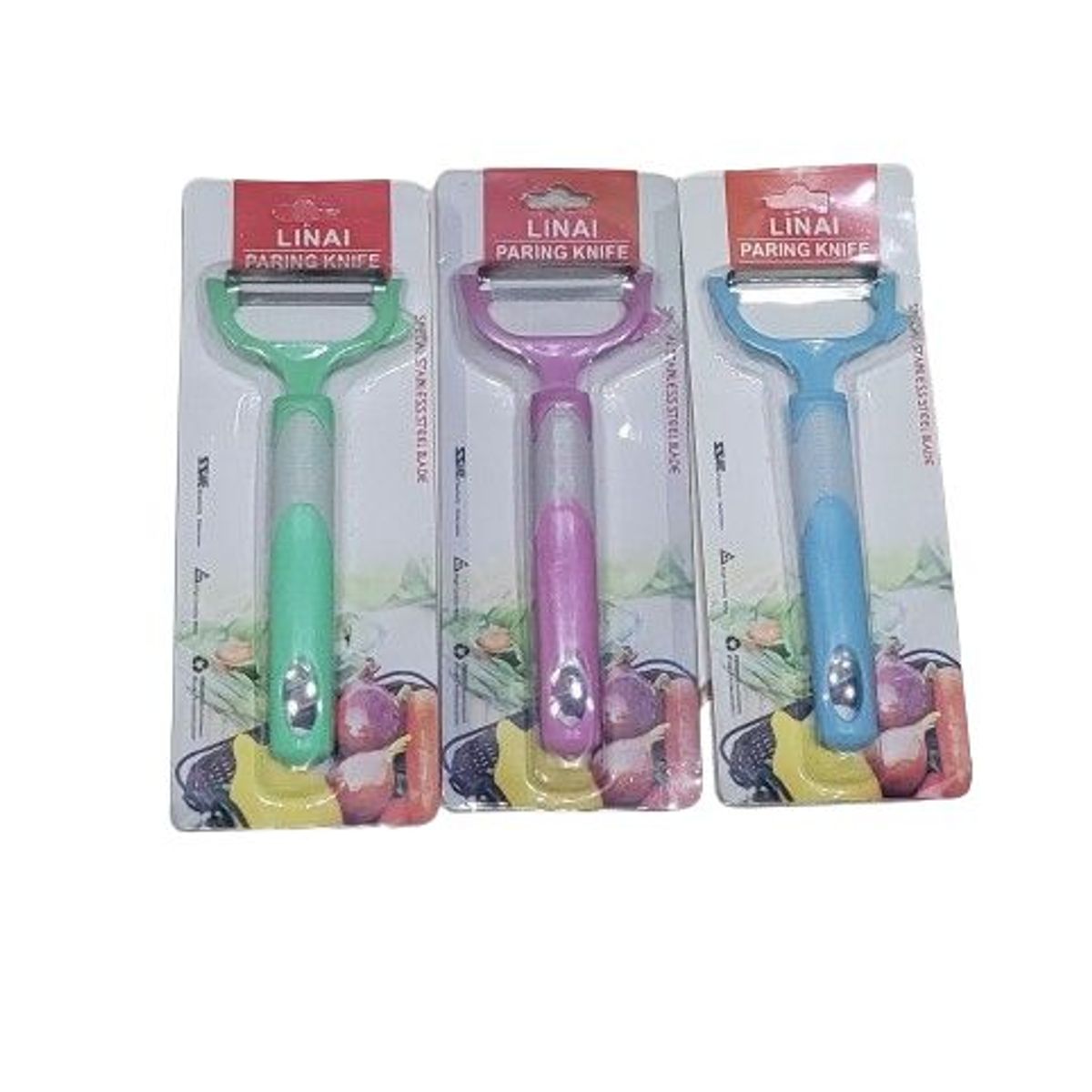 GENERICO - Pack de 3 Pelador de verduras o frutas