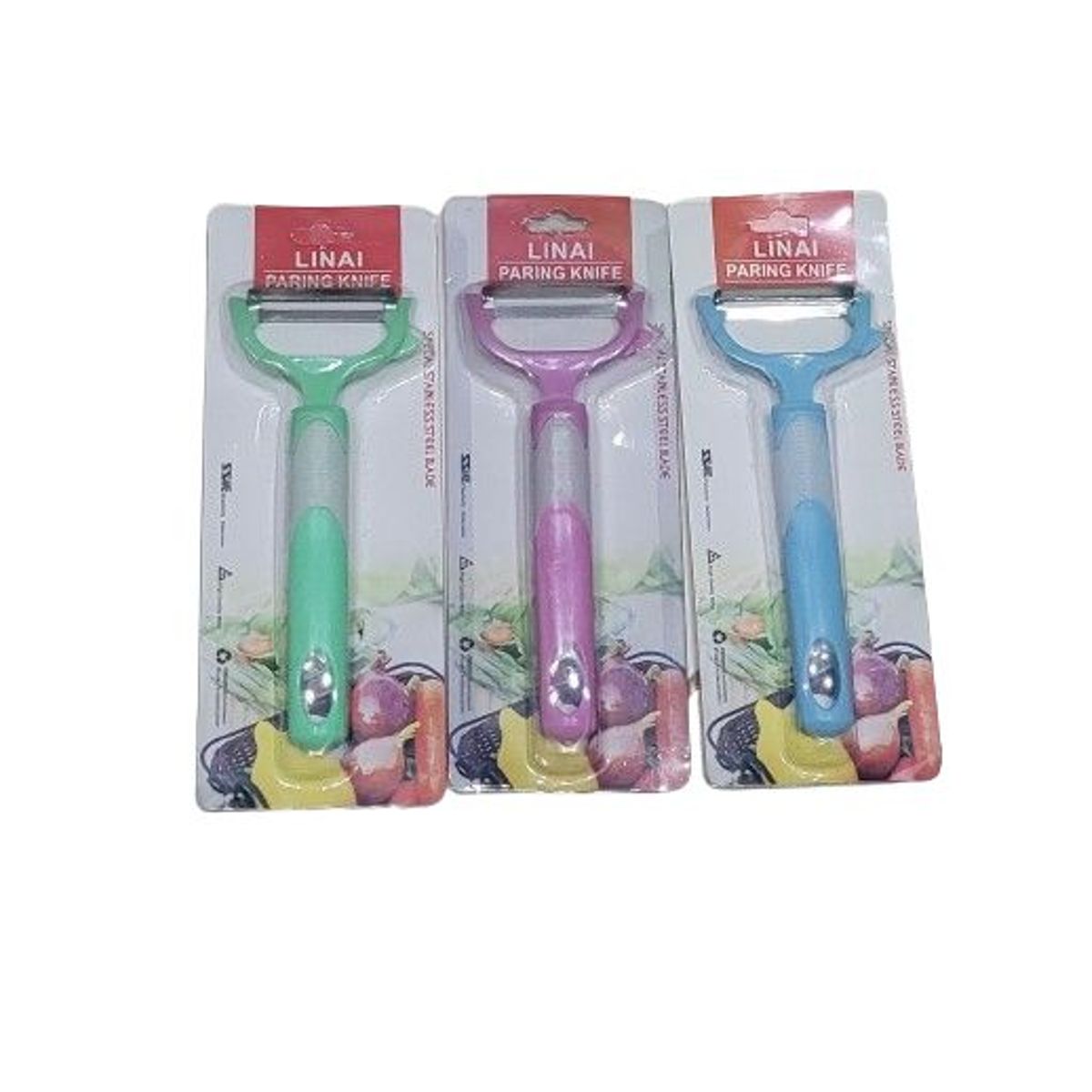 GENERICO - Pack de 3 Pelador de verduras o frutas