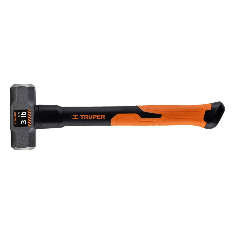 TRUPER - Comba octagonal 3 lb mango de fibra de vidrio 14" truper