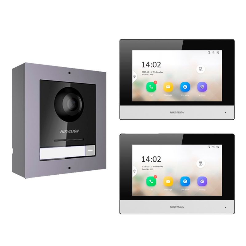 HIKVISION - VIDEOPORTERO IP FULL HD DS-KIS602 HIKVISION 2 MONITORES IP LLAMADA APP