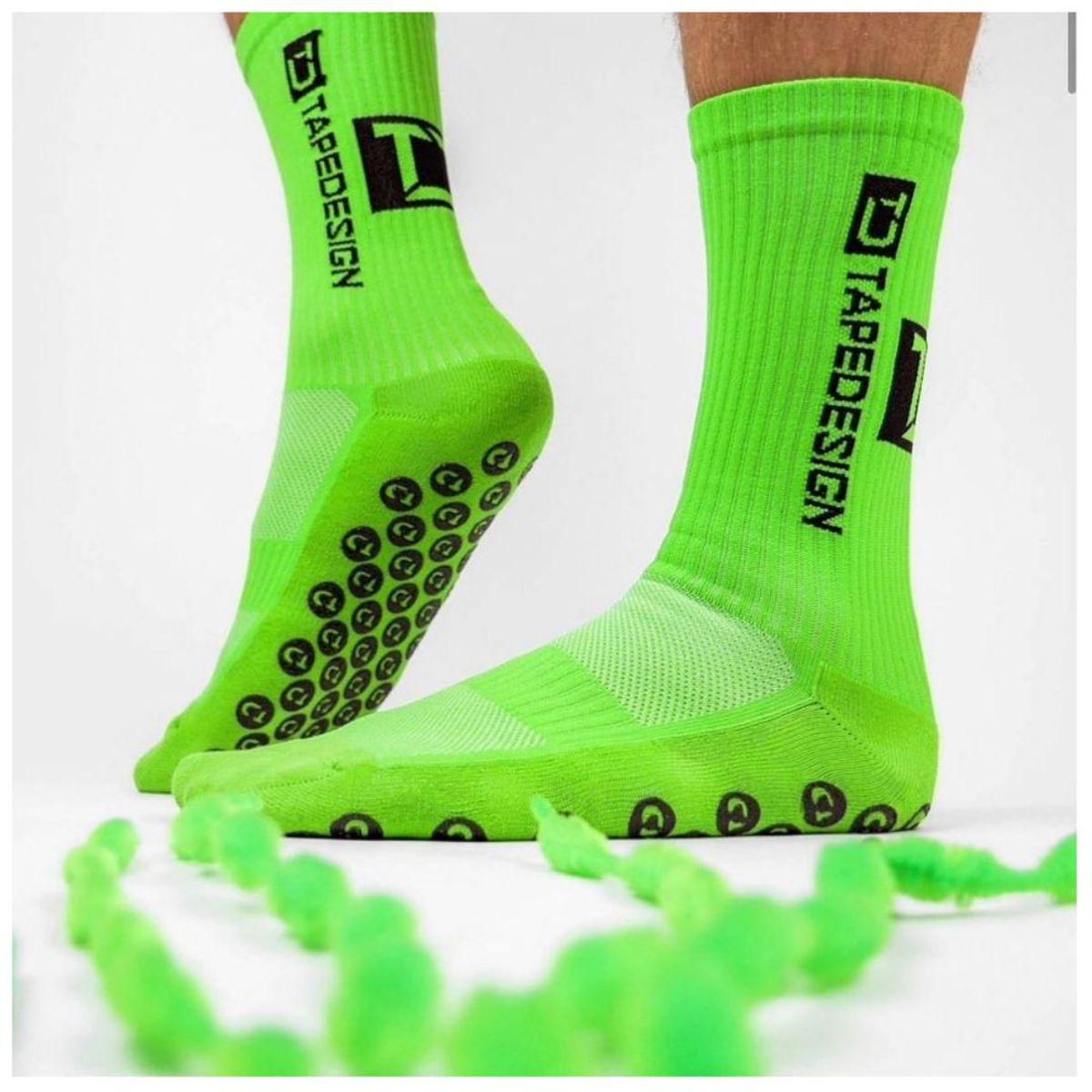 GENERICO - Medias Largas de Compresión Deportiva Verde neon