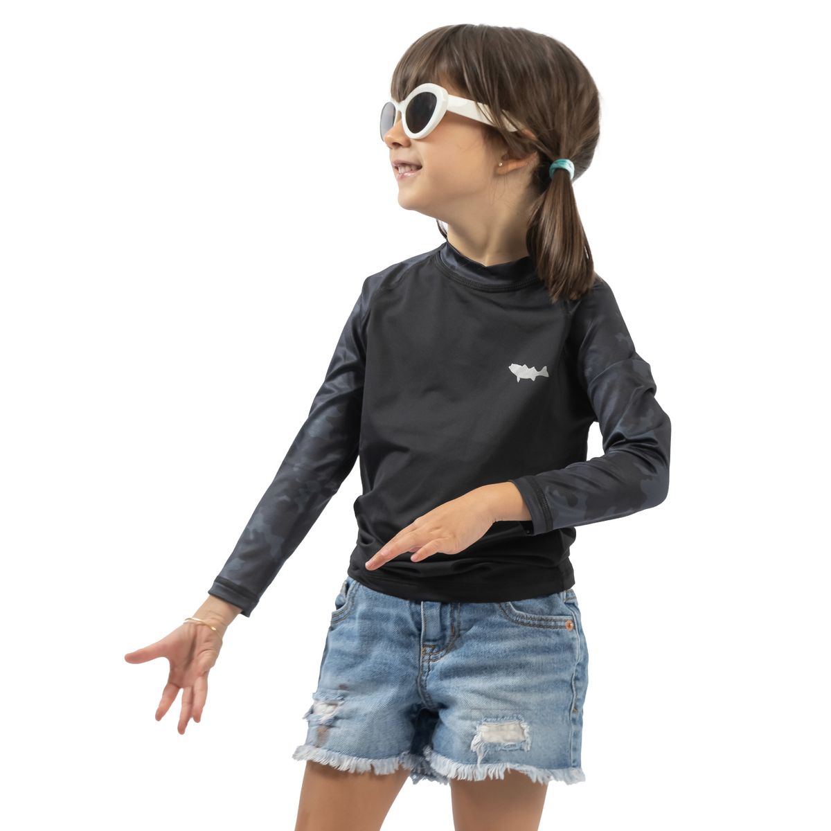 M YOWIE - Camiseta de Licra UV Black Tide Kids