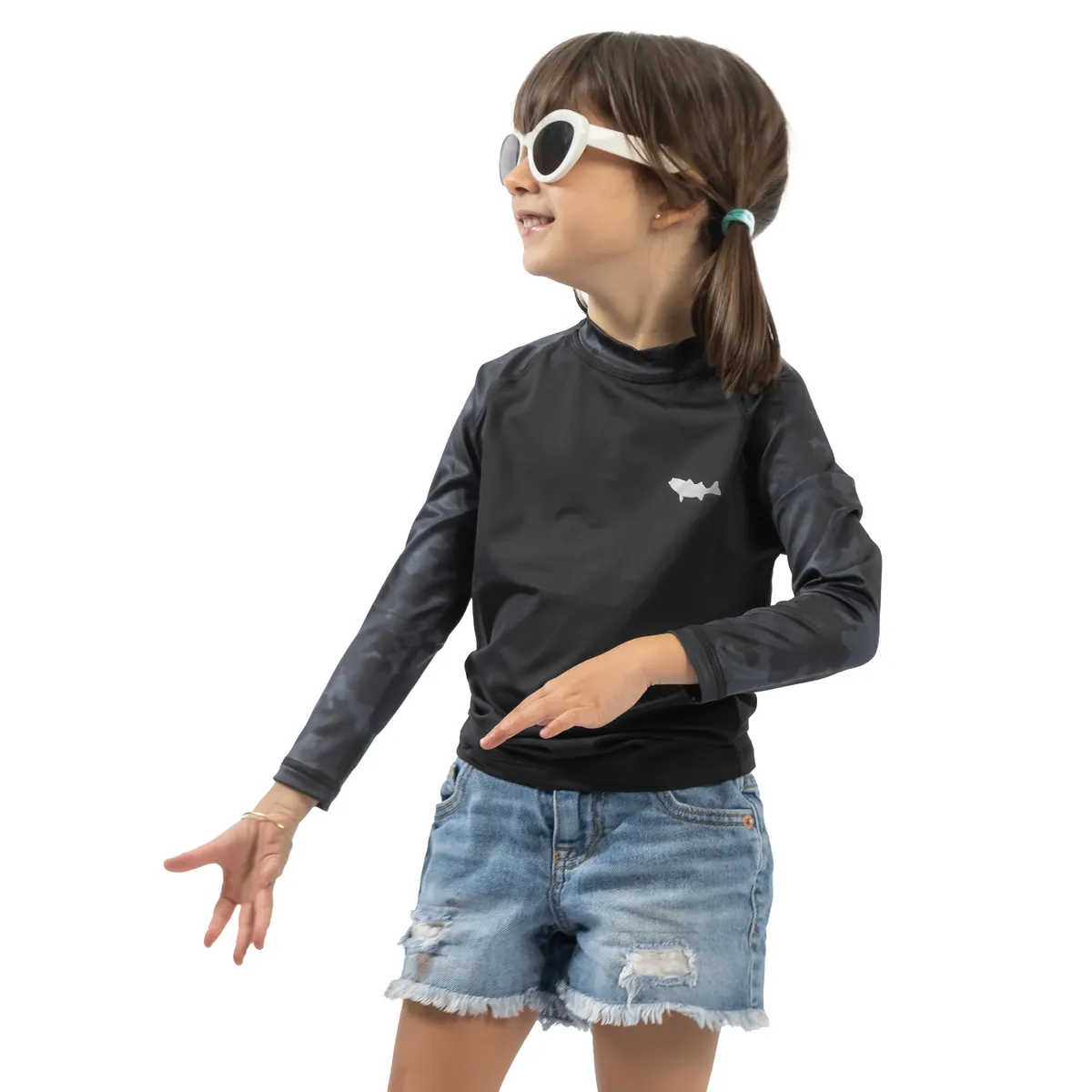 M YOWIE - Camiseta de Licra UV Black Tide Kids