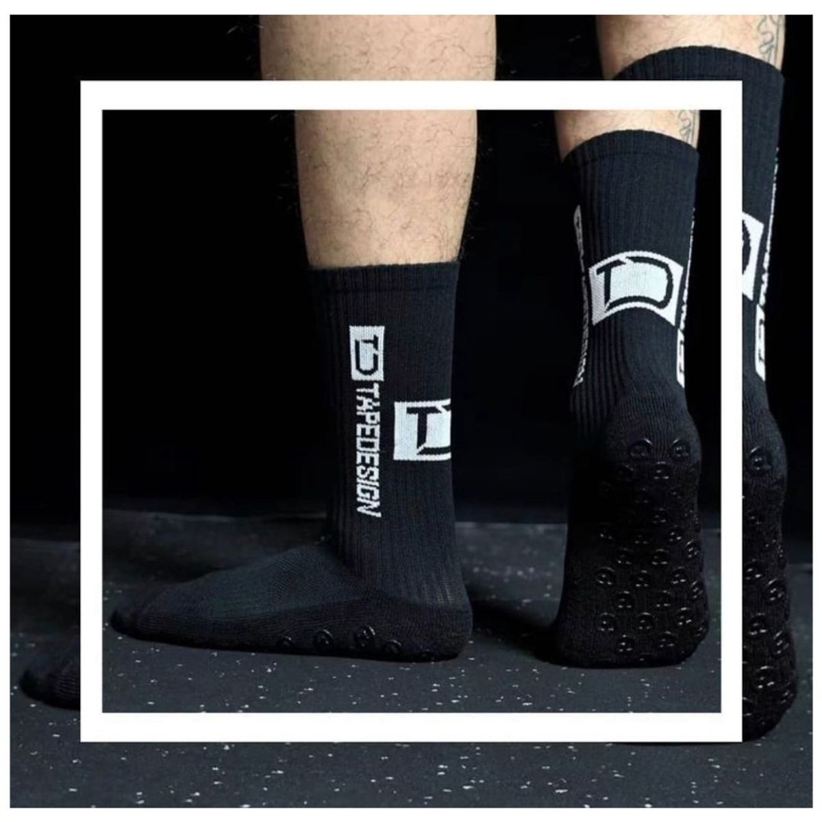 GENERICO - Medias Largas de Compresión Deportiva Negro