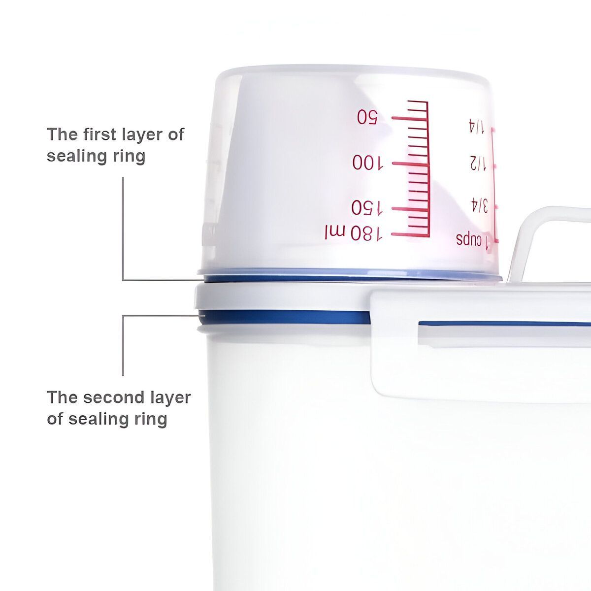 ELMEJORPRECIO - Contenedor Hermético De Arroz Menestras Cereales De 2 K