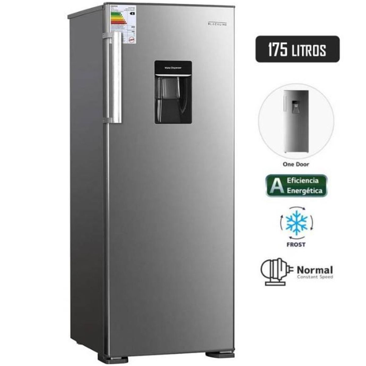 BLACKLINE - Refrigerador BLACKLINE 175L Frost 1PD Inox
