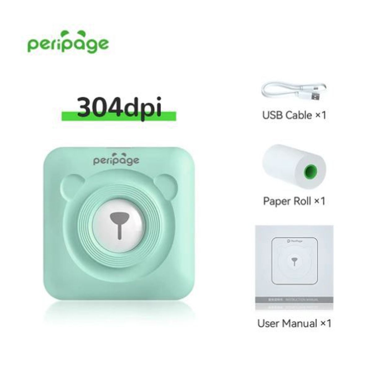 PERIPAGE - Mini impresora térmica PERIPAGE A6 304 dpi