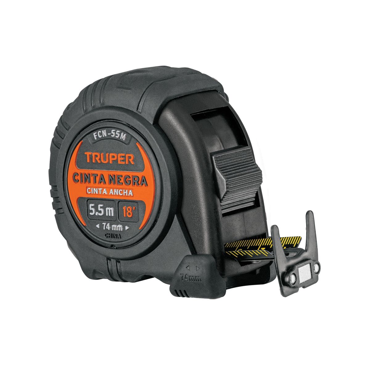 TRUPER - Wincha Magnética contra impactos Cinta Métrica 55m cinta Negra TRUPER