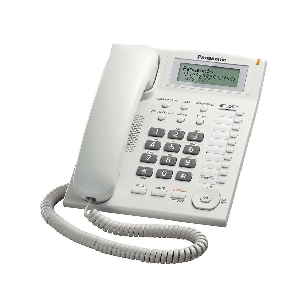 PANASONIC - TELÉFONO FIJO PANASONIC ALÁMBRICO BLANCO KX-TS880LXW
