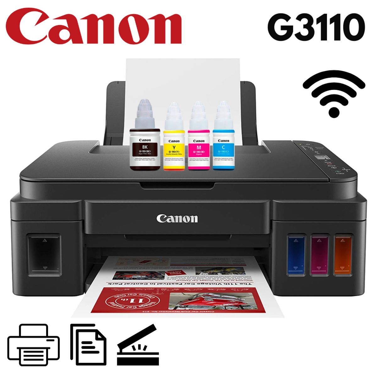 CANON - Impresora Multifuncional Canon G3110 Wifi