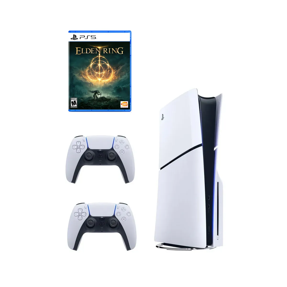 SONY - Consola Playstation 5 Slim Lectora de Discos+ Elden Ring+ Mando Blanco