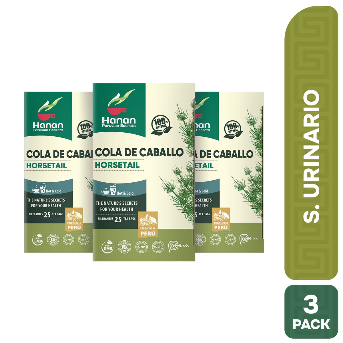 HANAN PERUVIAN SECRETS - Cola de Caballo Filtrante Hanan Tripack 25 und