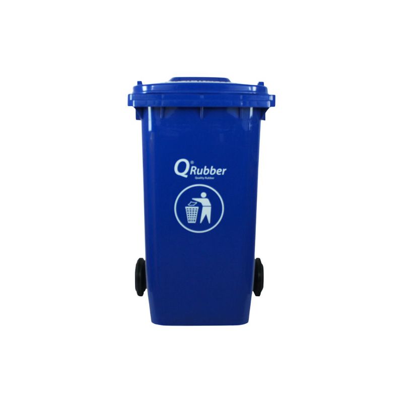 QRUBBER - Tacho de plástico (HDPE) 240 litros azul QRubber