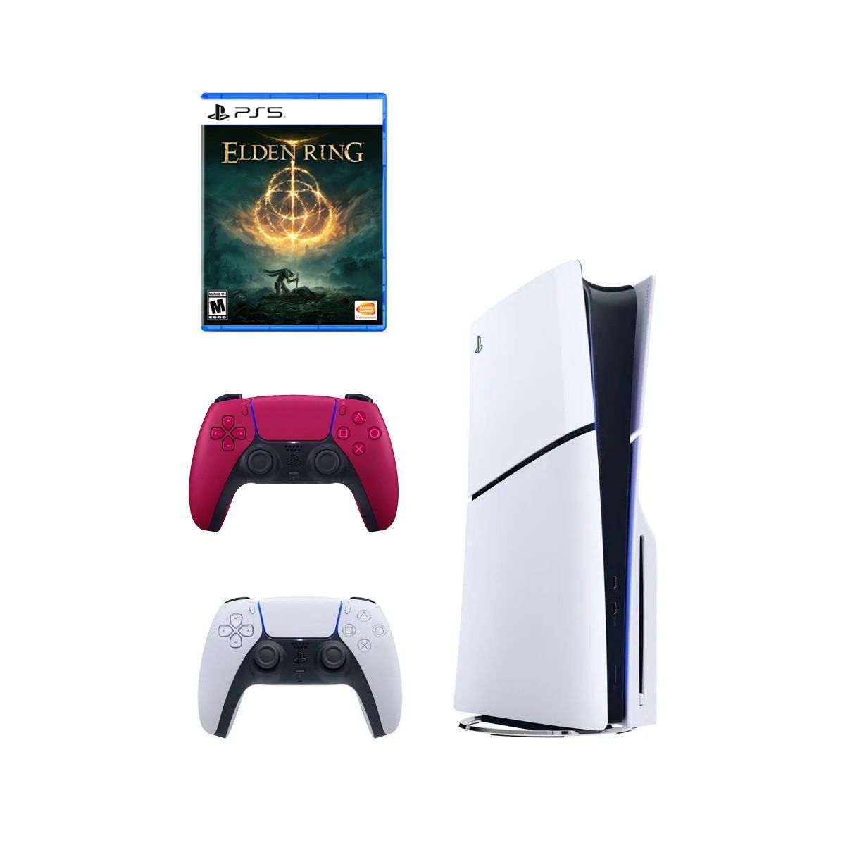SONY - Consola Playstation 5 Slim Lectora de Discos + Elden Ring + Mando Rojo