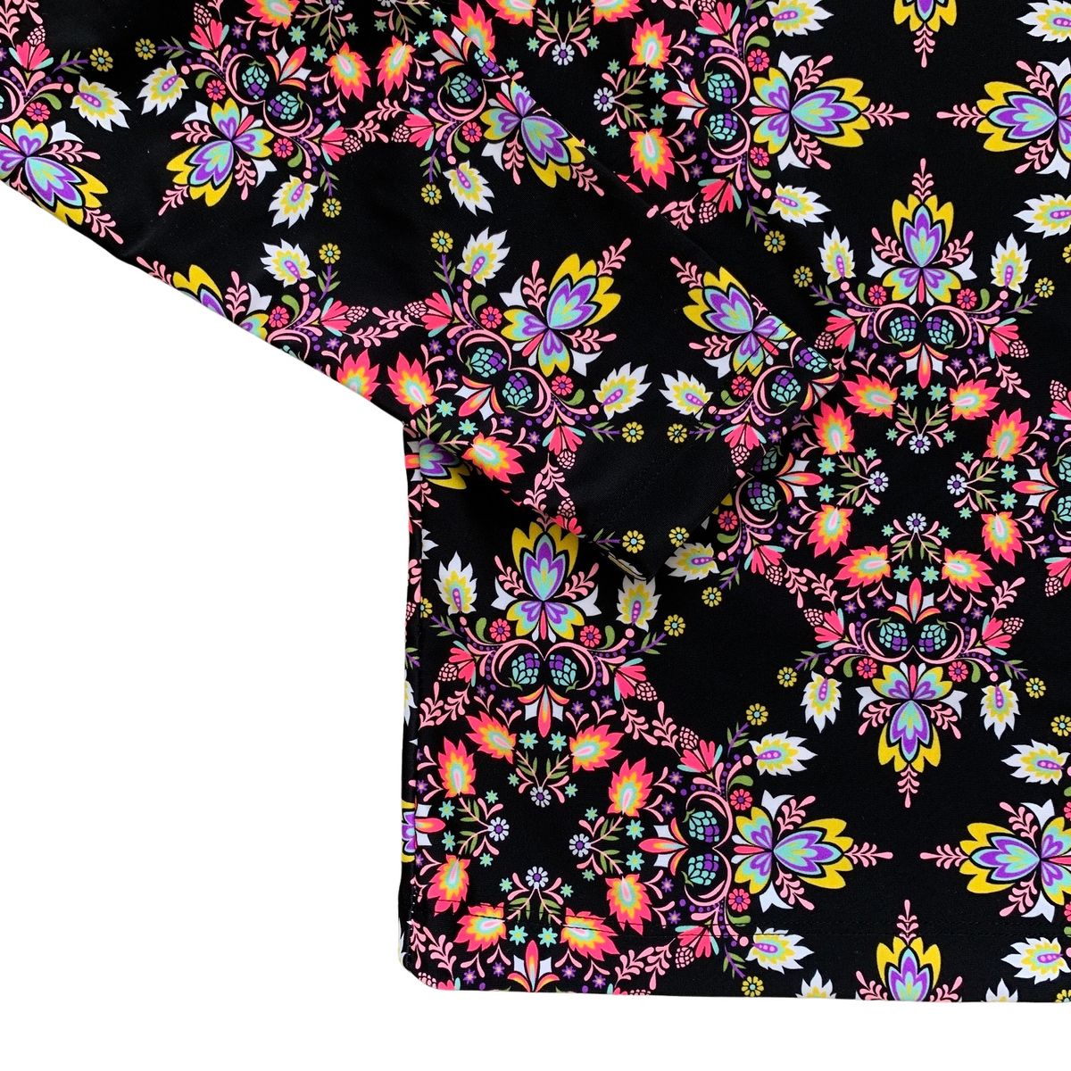 RED CARROT - Polo para nadar niña manga larga lycra negro con flores