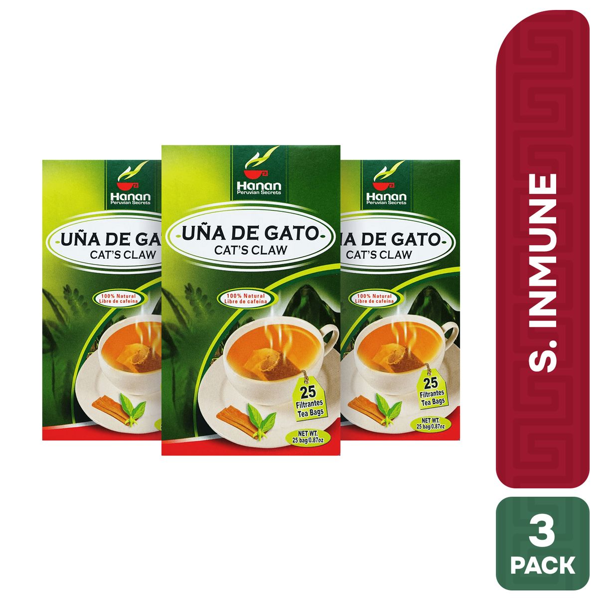 HANAN PERUVIAN SECRETS - Uña de Gato Filtrante Hanan Tripack 25 und