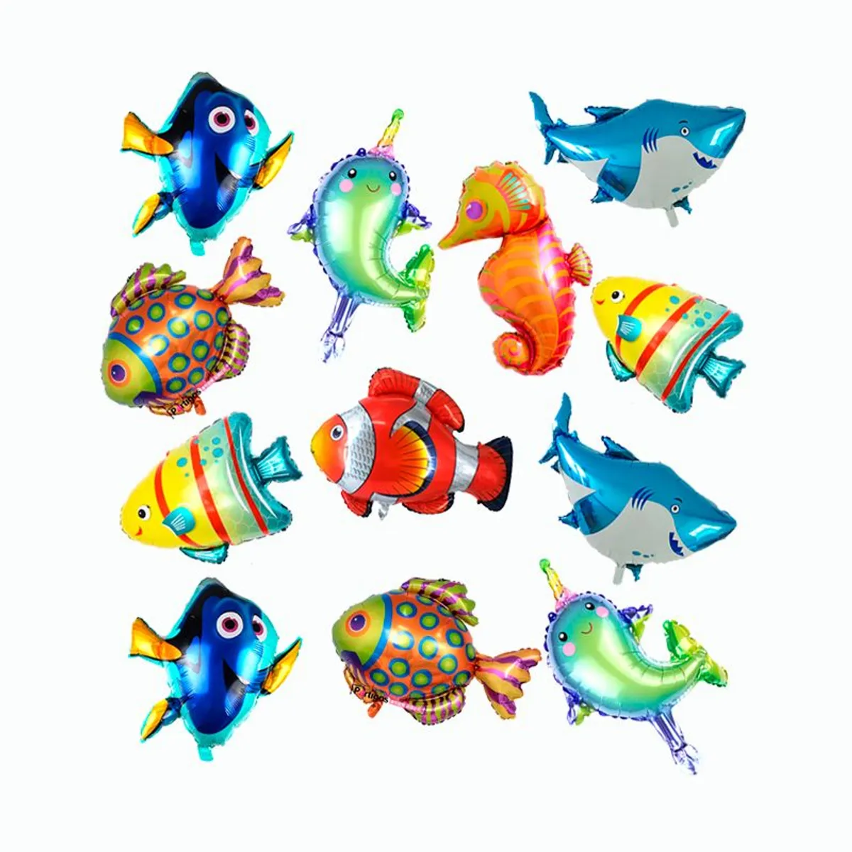 GENERICO - Pack de Globos peces marinos x 12 uds