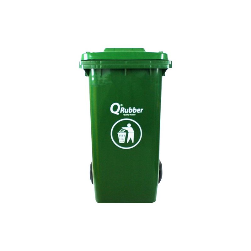 QRUBBER - Tacho de plástico (HDPE) 360 litros verde QRubber