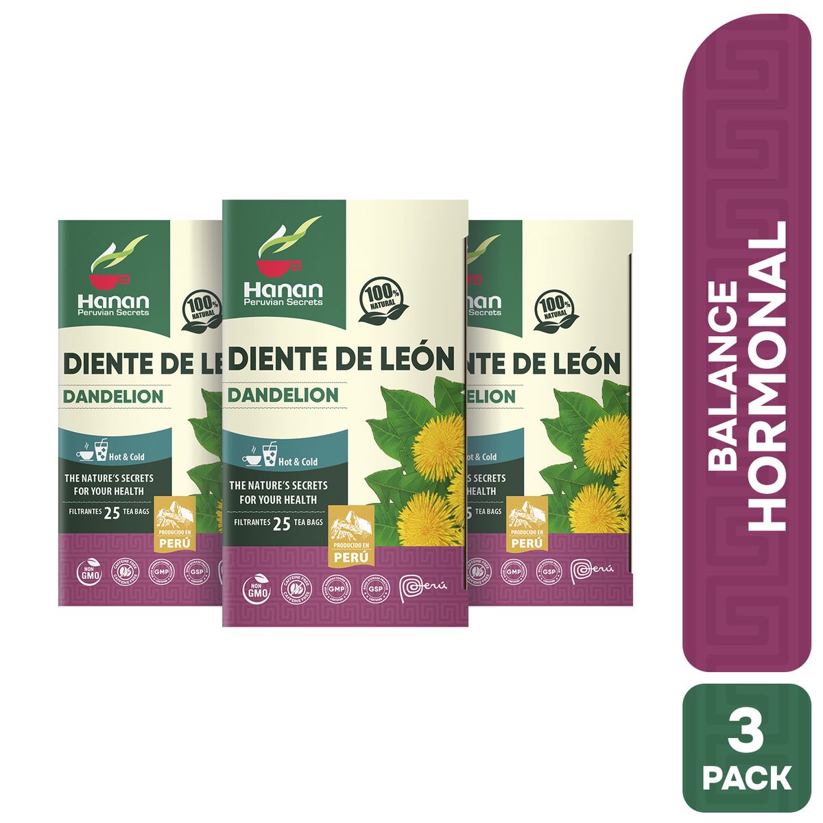 HANAN PERUVIAN SECRETS - Diente de León Filtrante Hanan Tripack 25 und