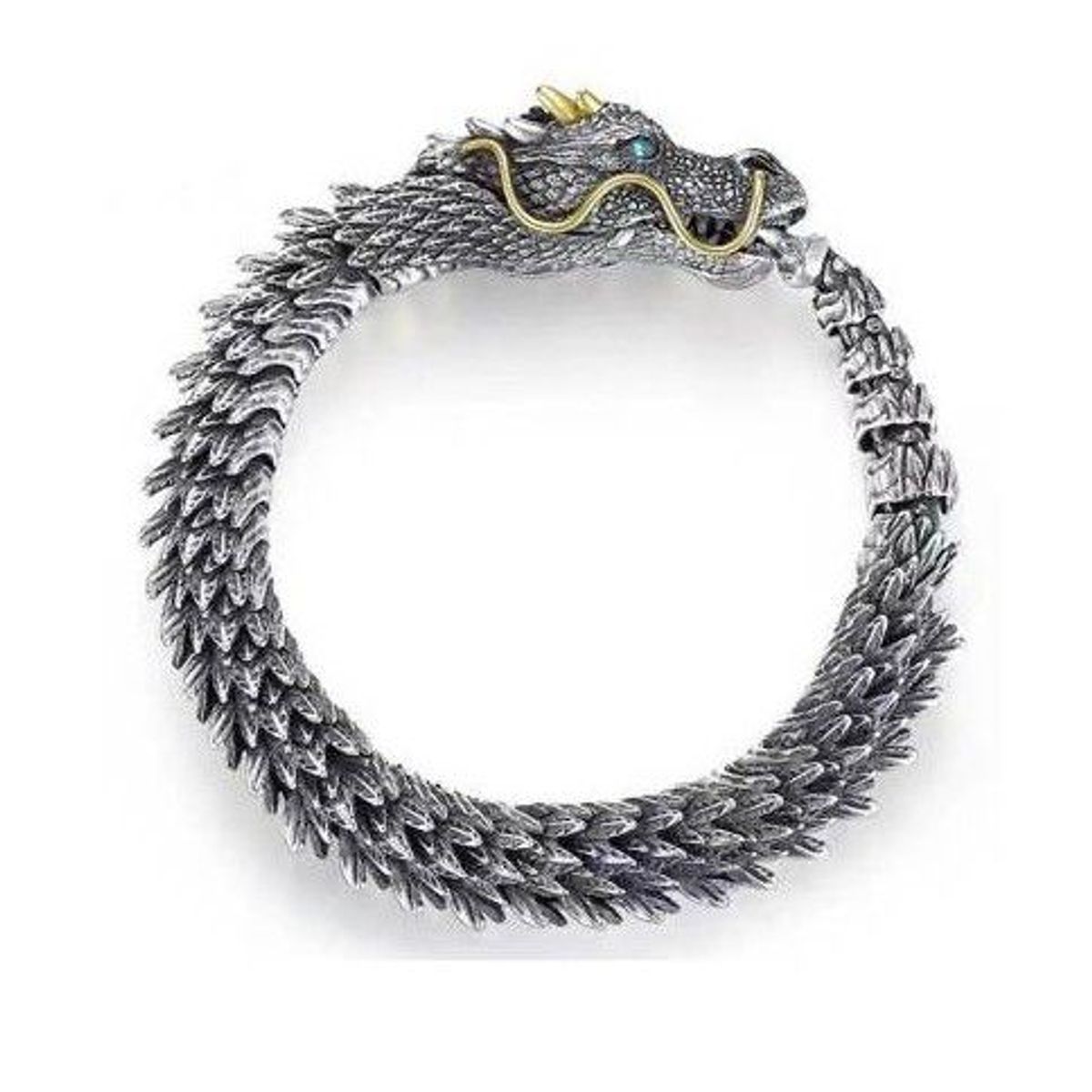 GENERICO - Brazalete de Dragón en Acero Inoxidable 20 cm