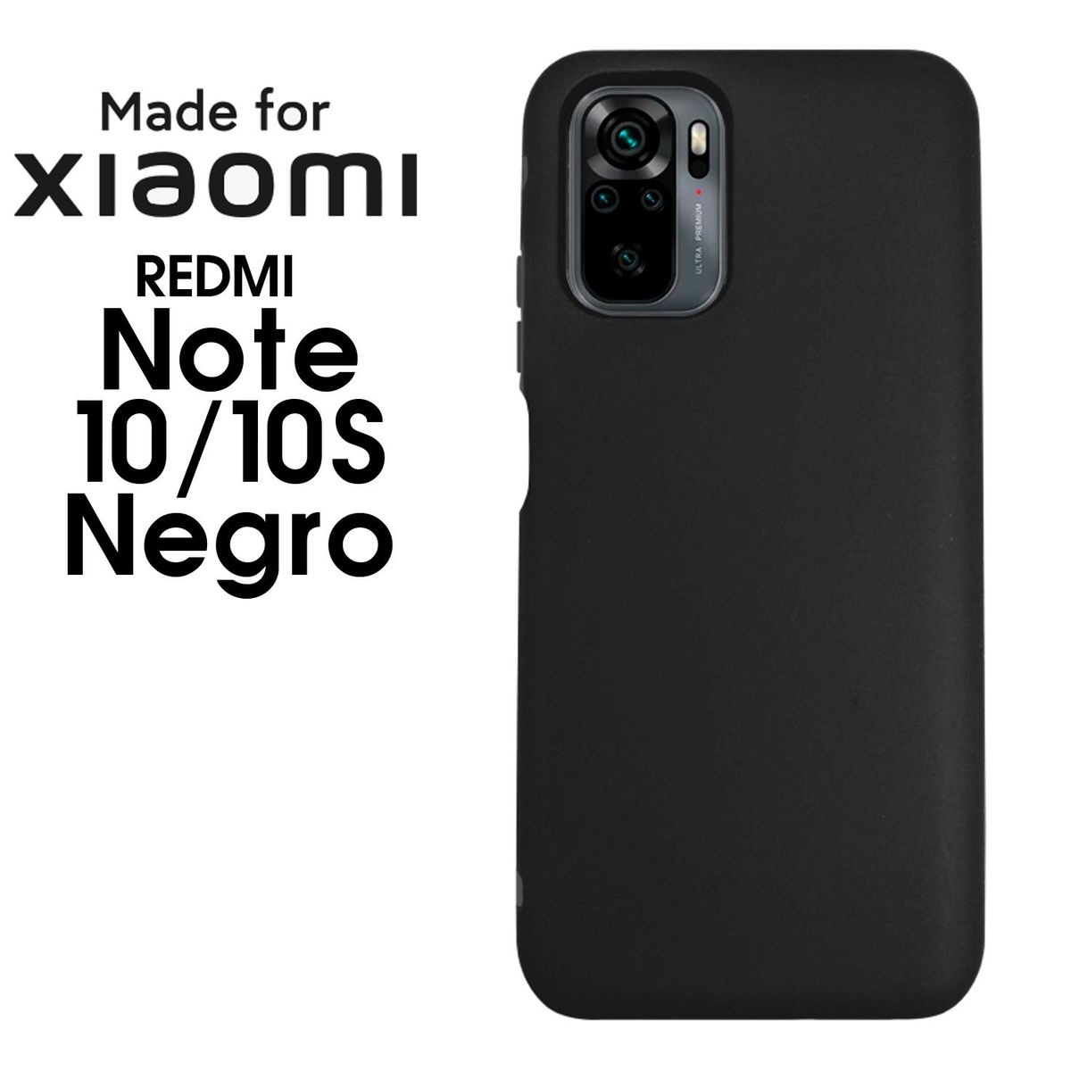 XIAOMI - Silicone Case Para Redmi Note 1010S Negro