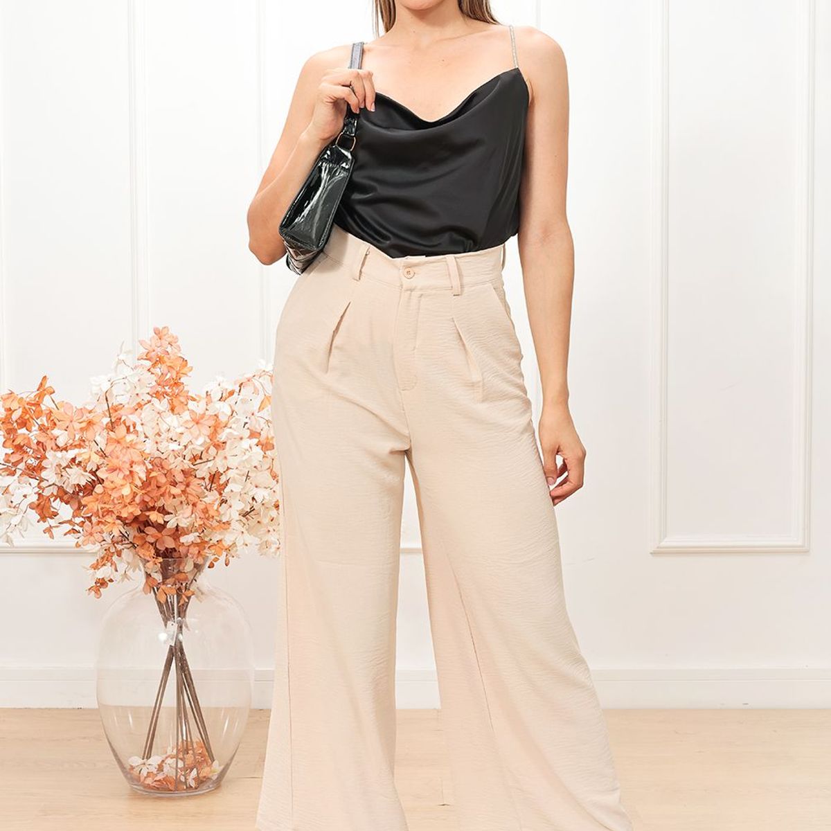 GENERICO - Pantalon Casual Mujer Camila Color Beige Estacion 108