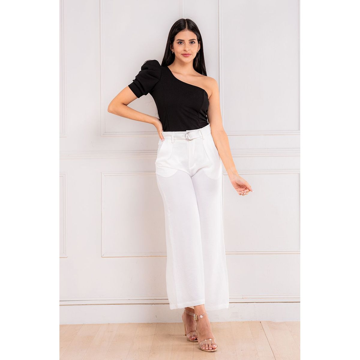 GENERICO - Pantalón Casual Mujer Camila Color Perla Estacion 108