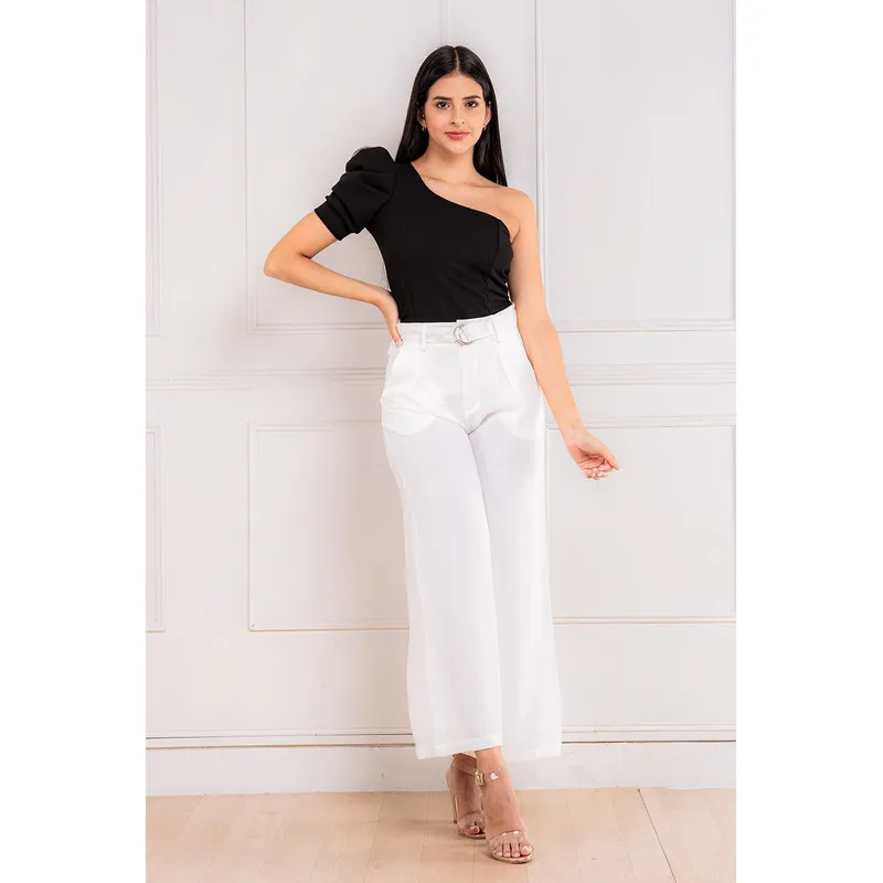 GENERICO - Pantalón Casual Mujer Camila Color Perla Estacion 108