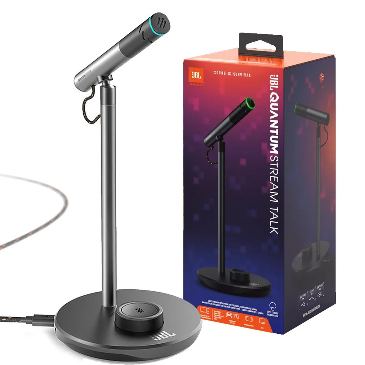 JBL - JBL Quantum Microfono Condensador USB Streaming gamer Mute