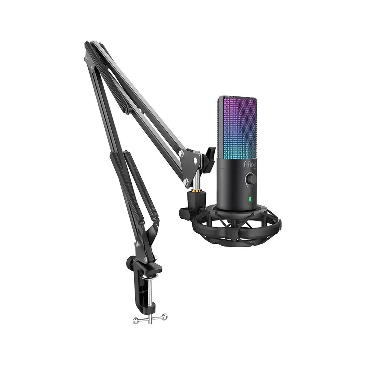 FIFINE - Micrófono Fifine T669 Pro 3 Con Brazo Rgb Gaming Black