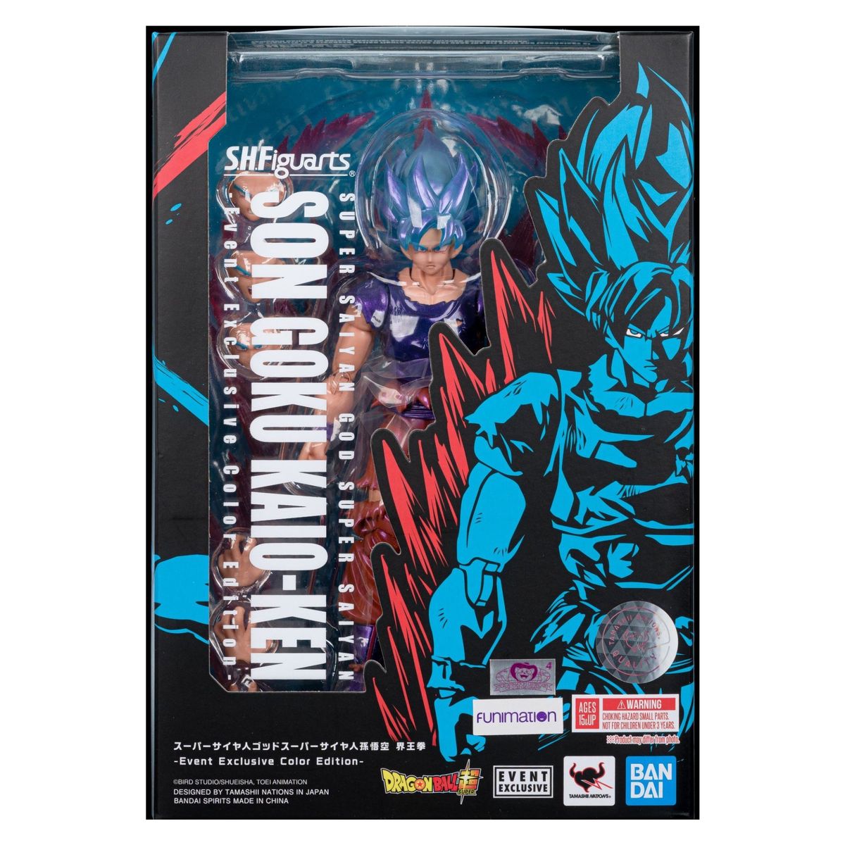 BANDAI - SDCC 2021 SH Figuarts SSJ God Goku Kaio-Ken Blue Evento