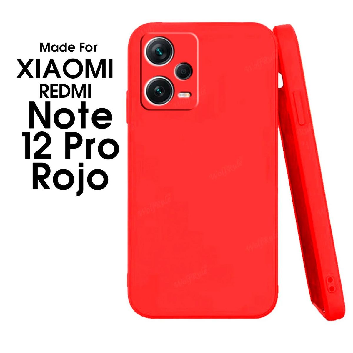 XIAOMI - Silicone Case Para Redmi Note 12 Pro Rojo