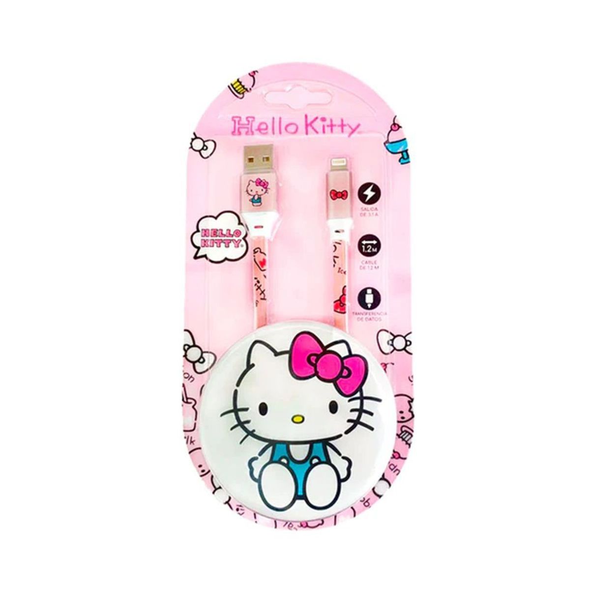 HISEEU - CABLE CARGADOR PARA IPHONE HELLO KITTY
