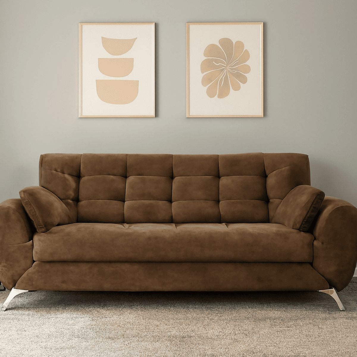 GENERICO - Sofá 3 Cuerpos Colima - Marrón
