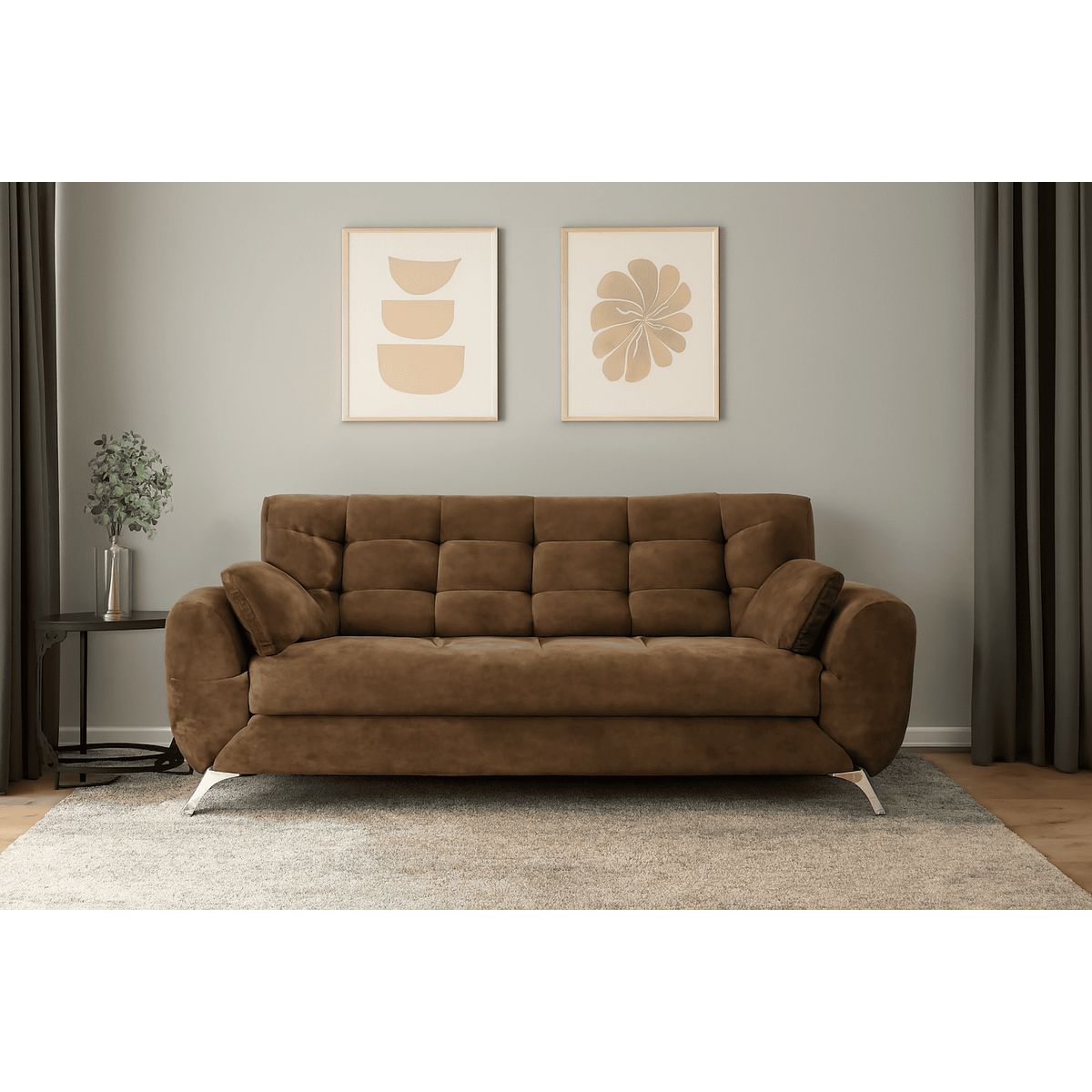 GENERICO - Sofá 3 Cuerpos Colima - Marrón