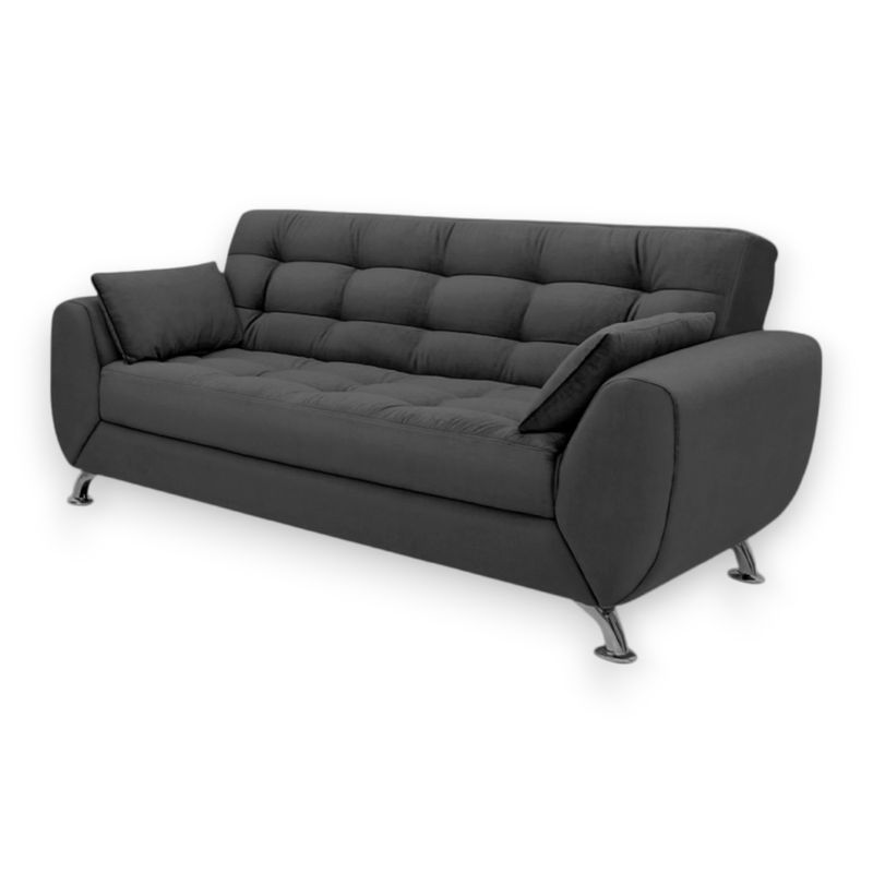 GENERICO - Sofá 3 Cuerpos Colima - Gris Oscuro