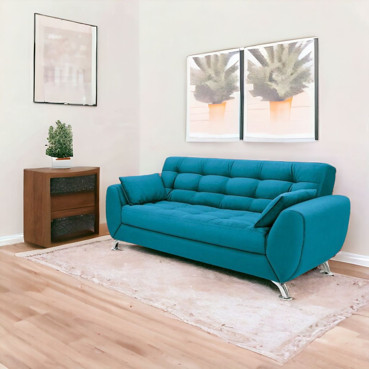 GENERICO - Sofá 3 Cuerpos Colima - Turquesa