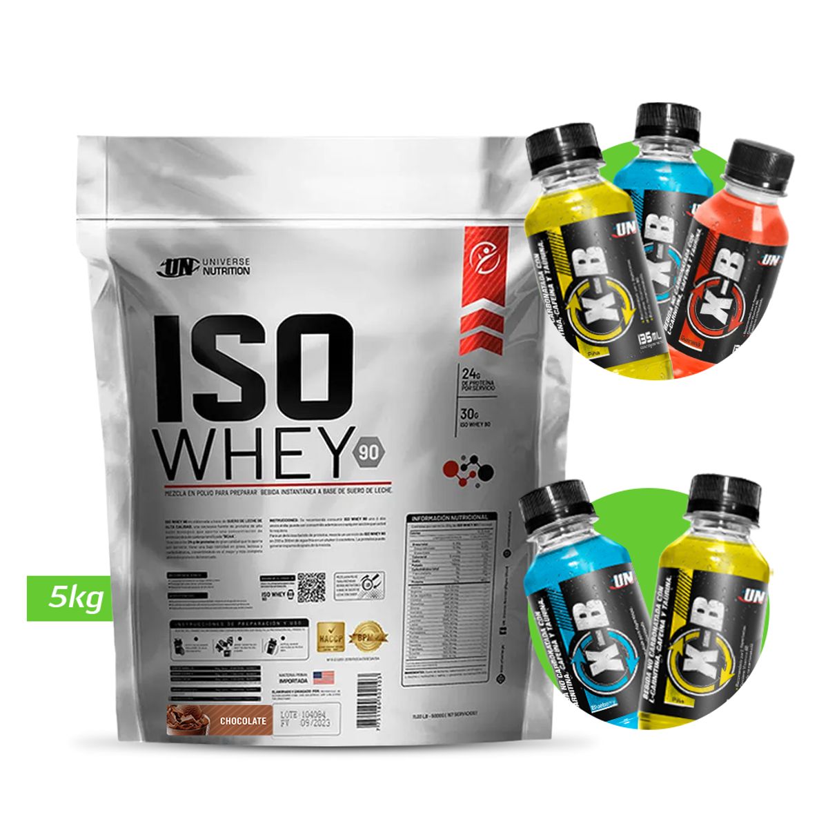 UNIVERSE NUTRITION - ISO WHEY 5 KG PROTEINA UN CHOCOLATE  + REGALOS