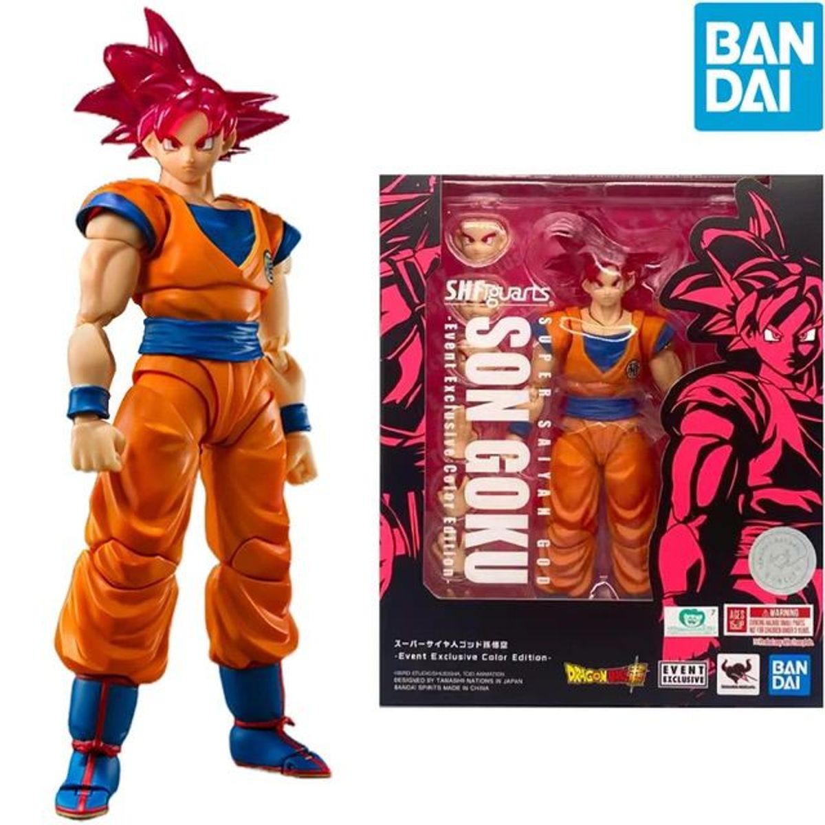 BANDAI - SDCC 2021 SH Figuarts Super Saiyan God Goku Evento Exclusivo