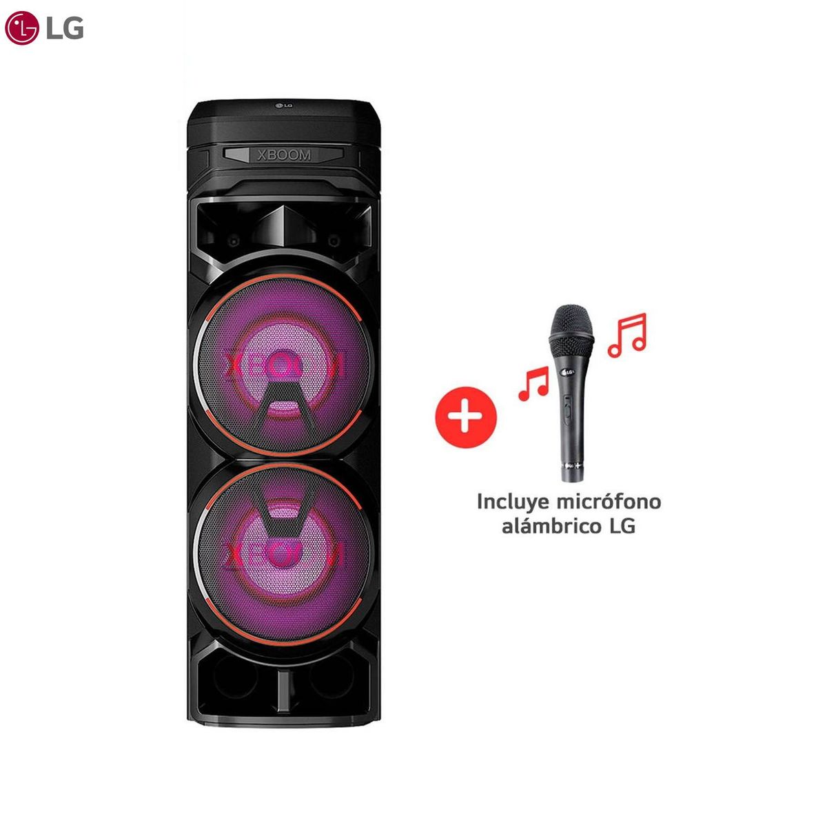 LG - Torre de Sonido LG XBOOM con Bluetooth y Karaoke RNC9
