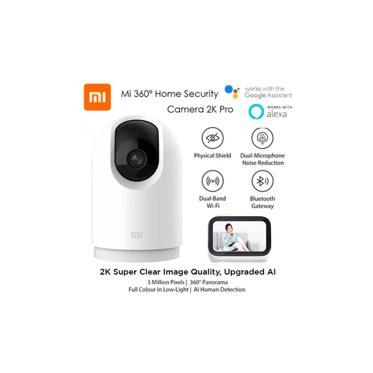 XIAOMI - CAMARA XIAOMI DE SEGURIDAD MI HOME SECURITY 360° 2K PRO