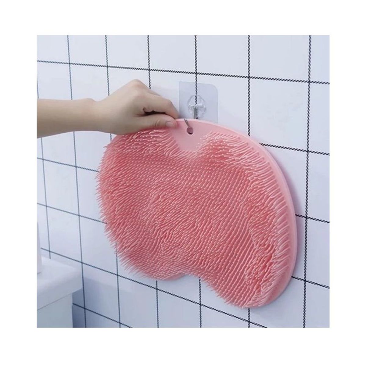 GENERICO - Almohadilla Baño Exfoliante de silicona para Ducha rosado