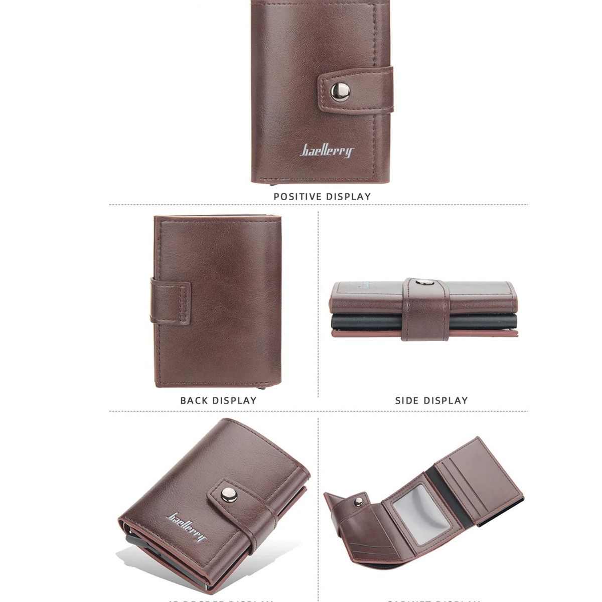 BAELLERRY - BILLETERA HOMBRE CUERO TARJETERO BAELLERRY RFID