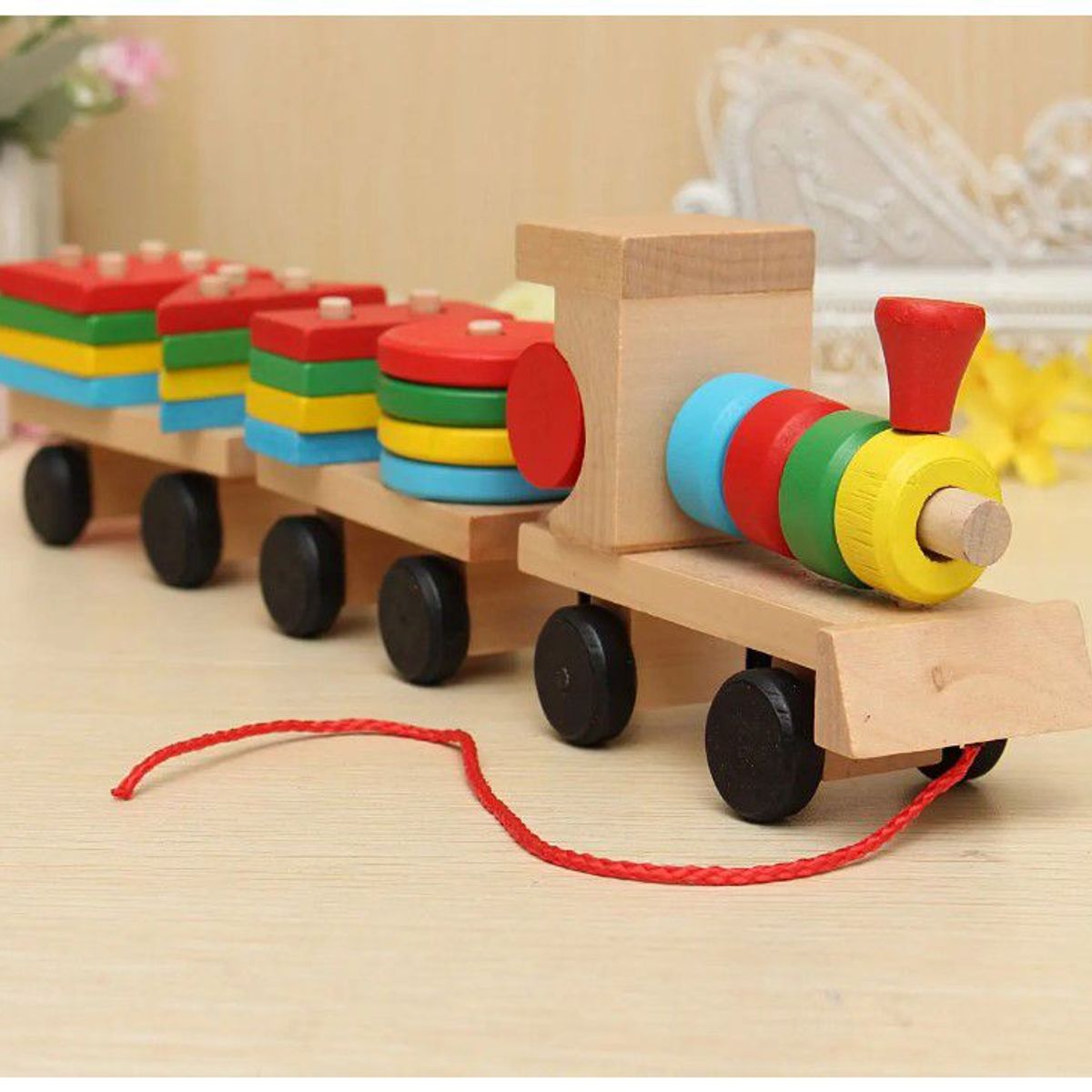 GENERICO - Tren Didáctico de Madera Montessori