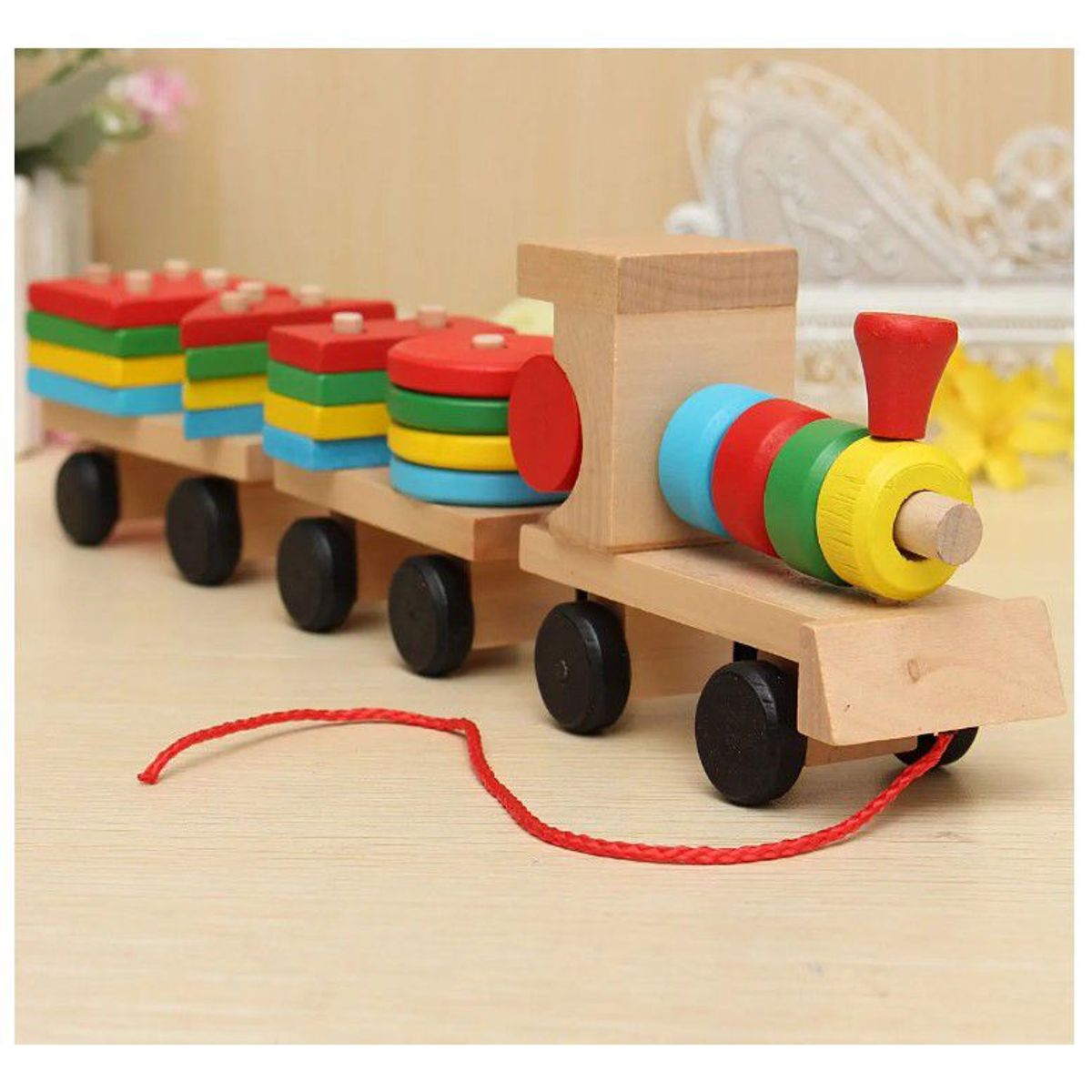 GENERICO - Tren Didáctico de Madera Montessori
