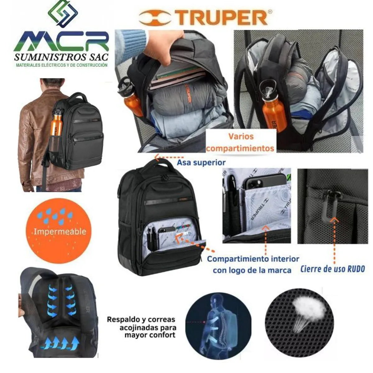 TRUPER - Mochila PORTLapto PROMOCION