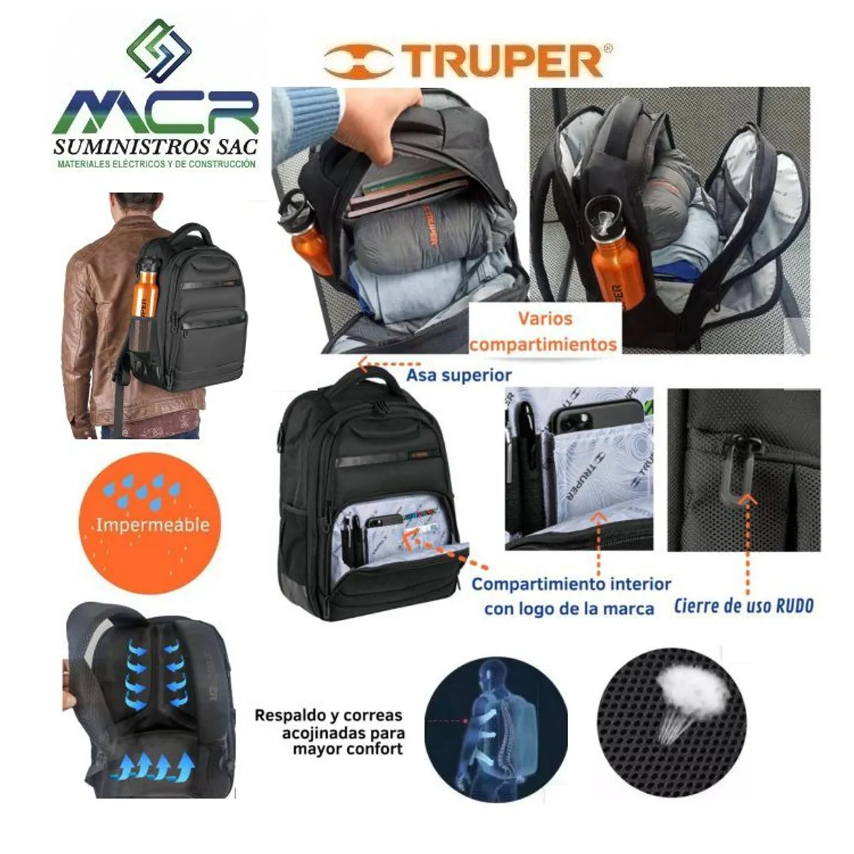 TRUPER - Mochila PORTLapto PROMOCION