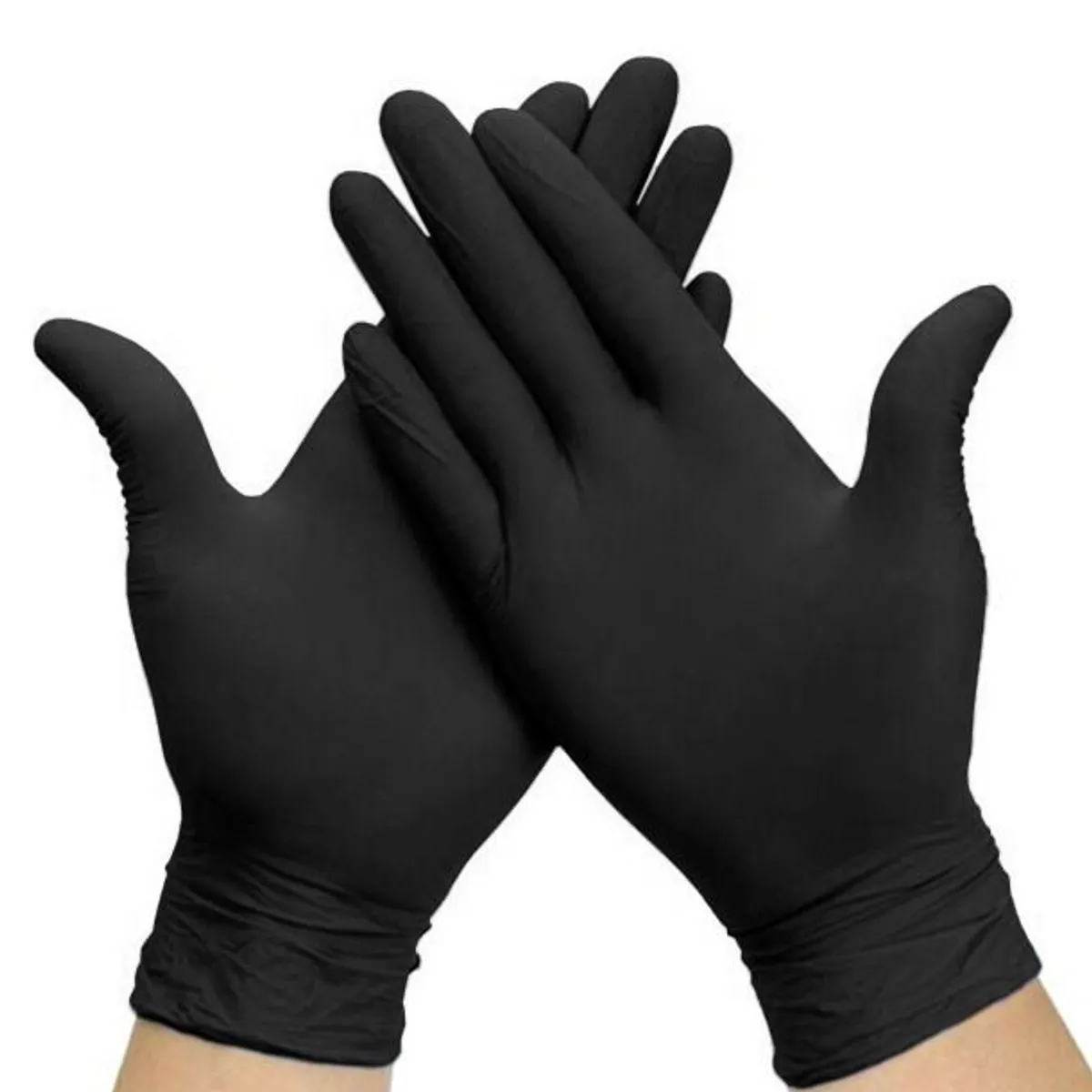 GENERICO - Guantes de Nitrilo Negro Talla L x 100 Unidades