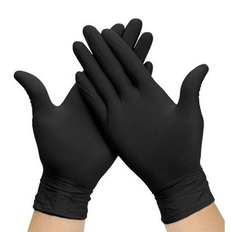 GENERICO - Guantes de Nitrilo Negro Talla L x 100 Unidades
