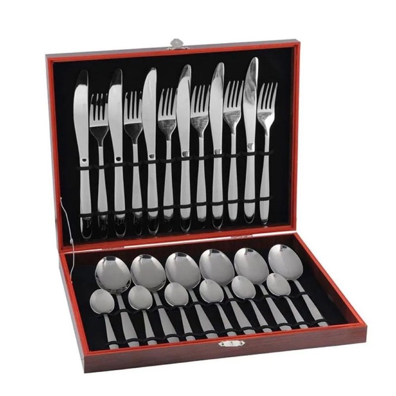 FACUSA - Cubiertos Mesa X 24 Mod.500 Estuche/Marrón - Facusa